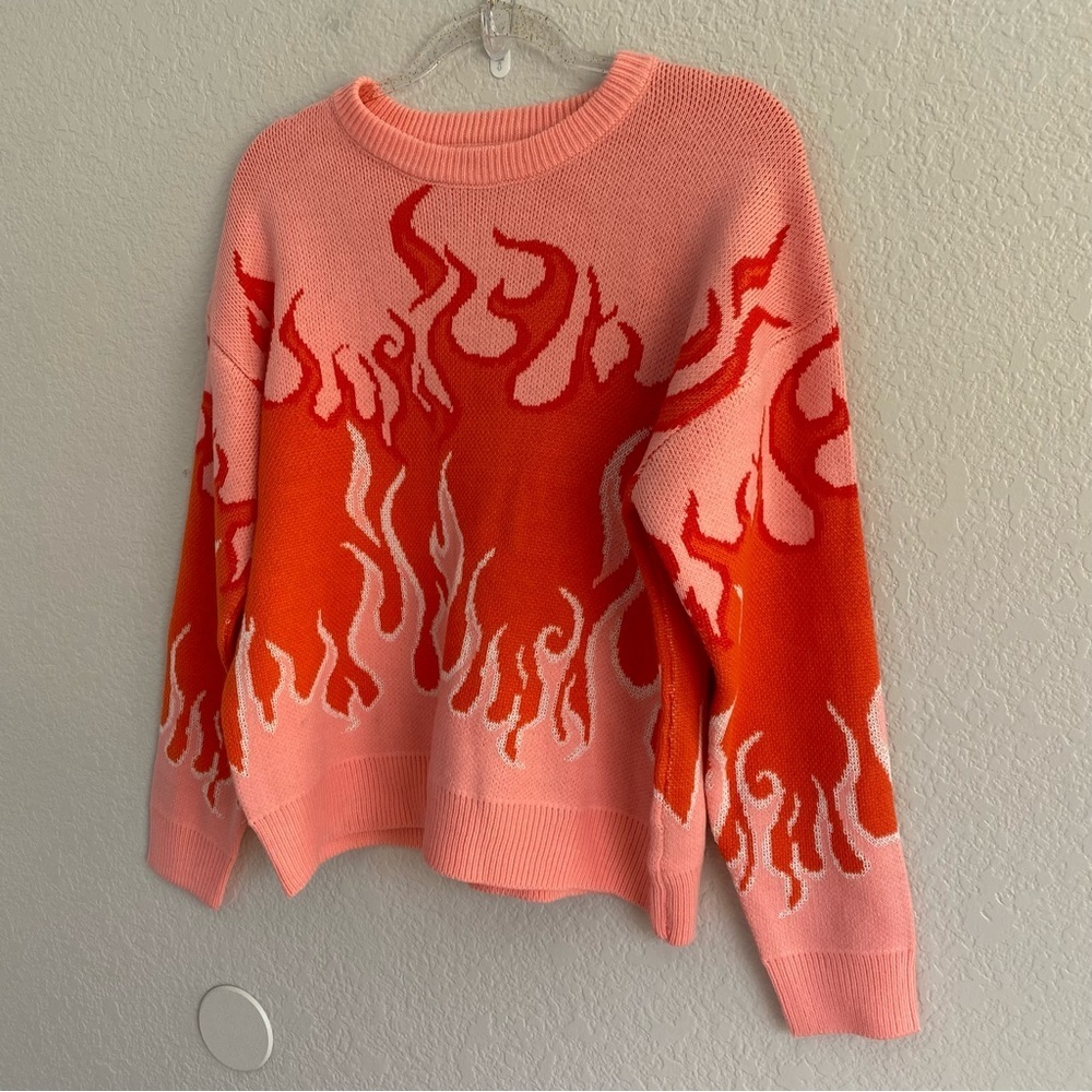 Aqua Blues Flame Sweater - Picture 5 of 6